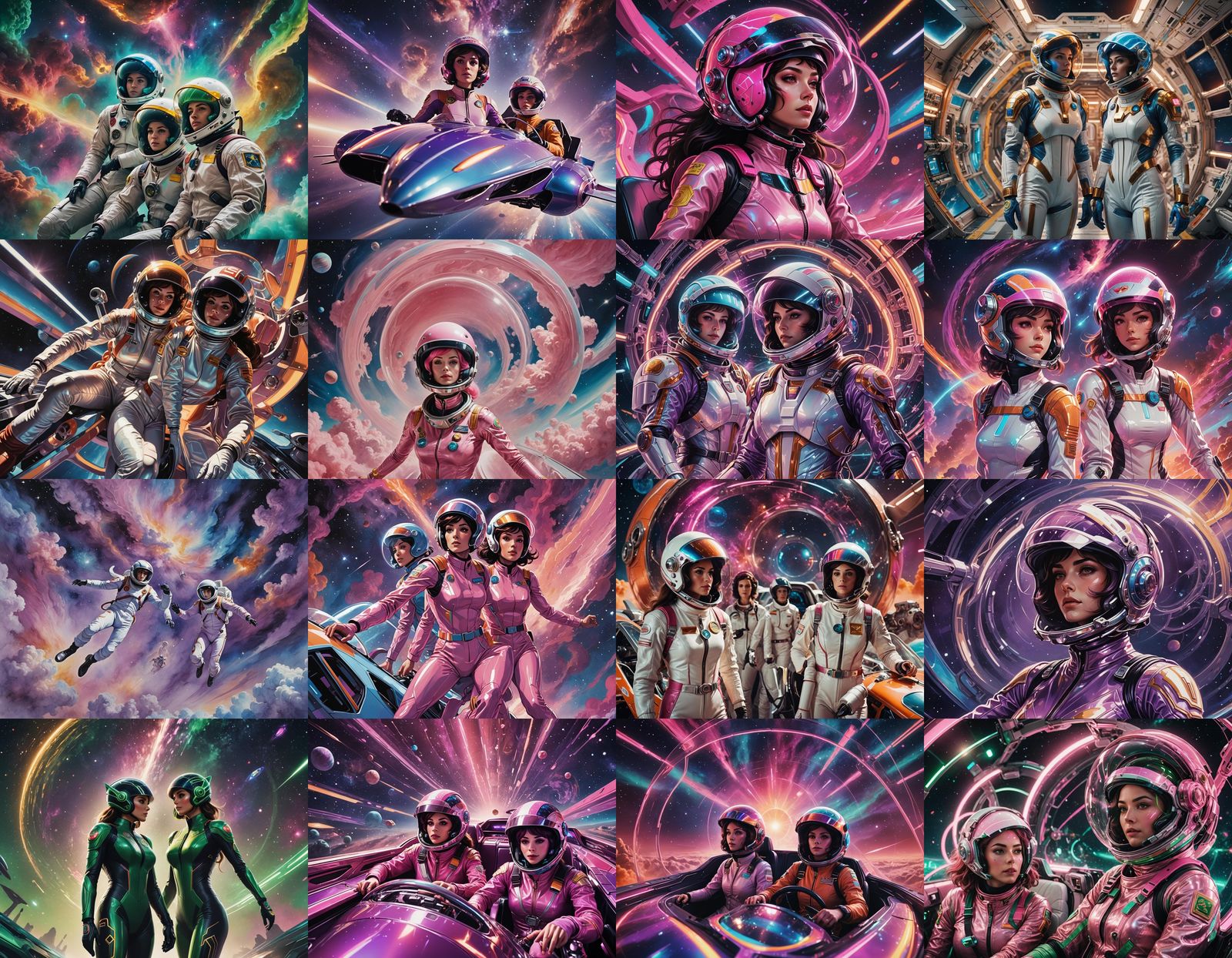 Penelope Pitstop and Speed Racer in Space