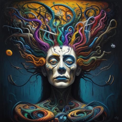 Surrealist Contortion in a Whirlwind of Emotions