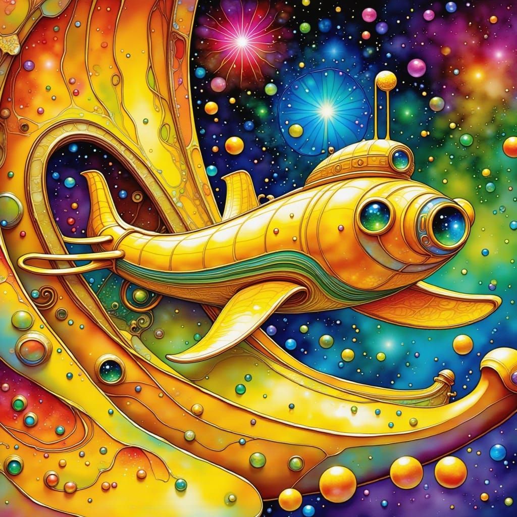 Yellow Submarine Inside Banana Spaceship