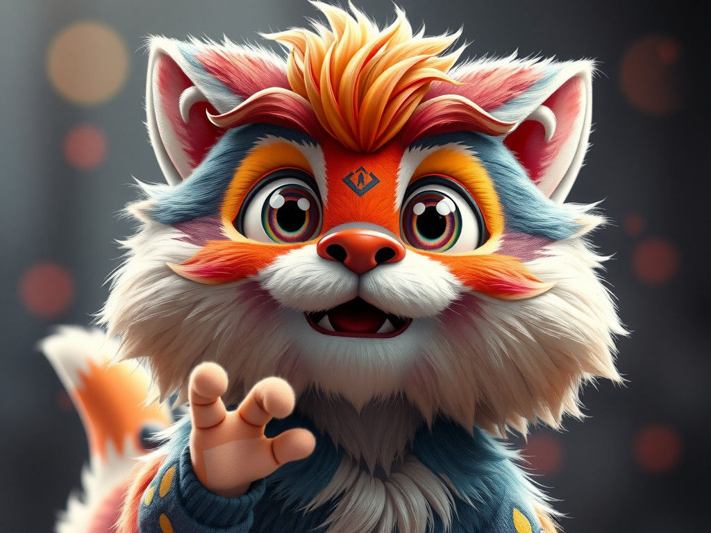Adorable Cartoon Animal in 3D Anime Style