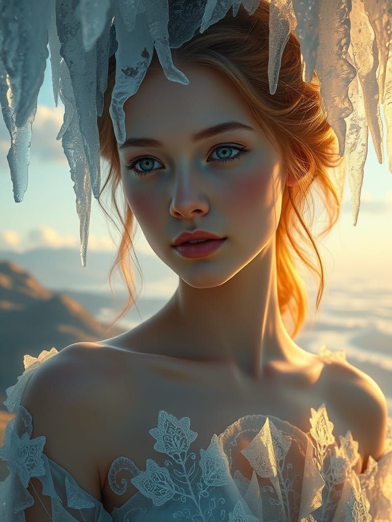Ethereal Goddess of Blazing Ice