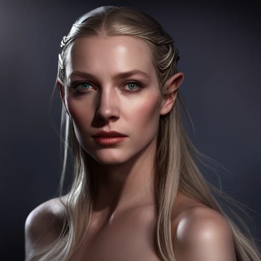 Galadriel Transformed: Dark Fantasy Art in 8K