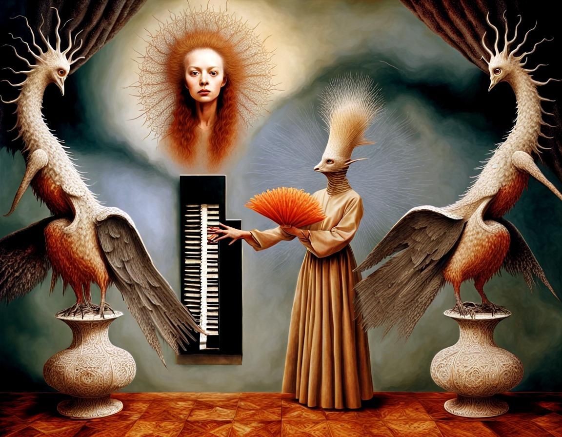 Gnostic Portrait in Remedios Varo Style