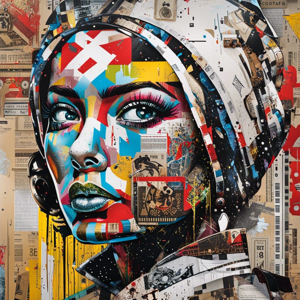 Newspaper Collage Art