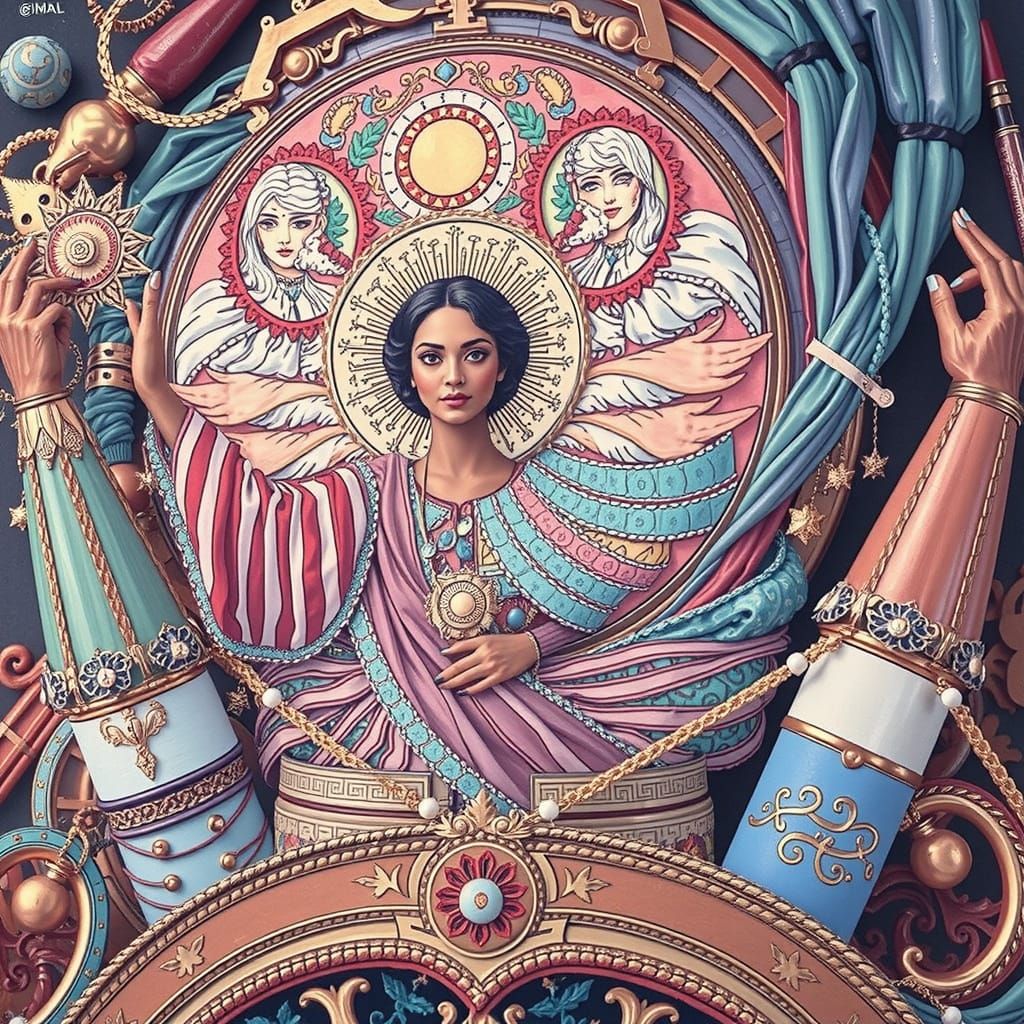 Abstract Expressionist Explosion of Color and Texture