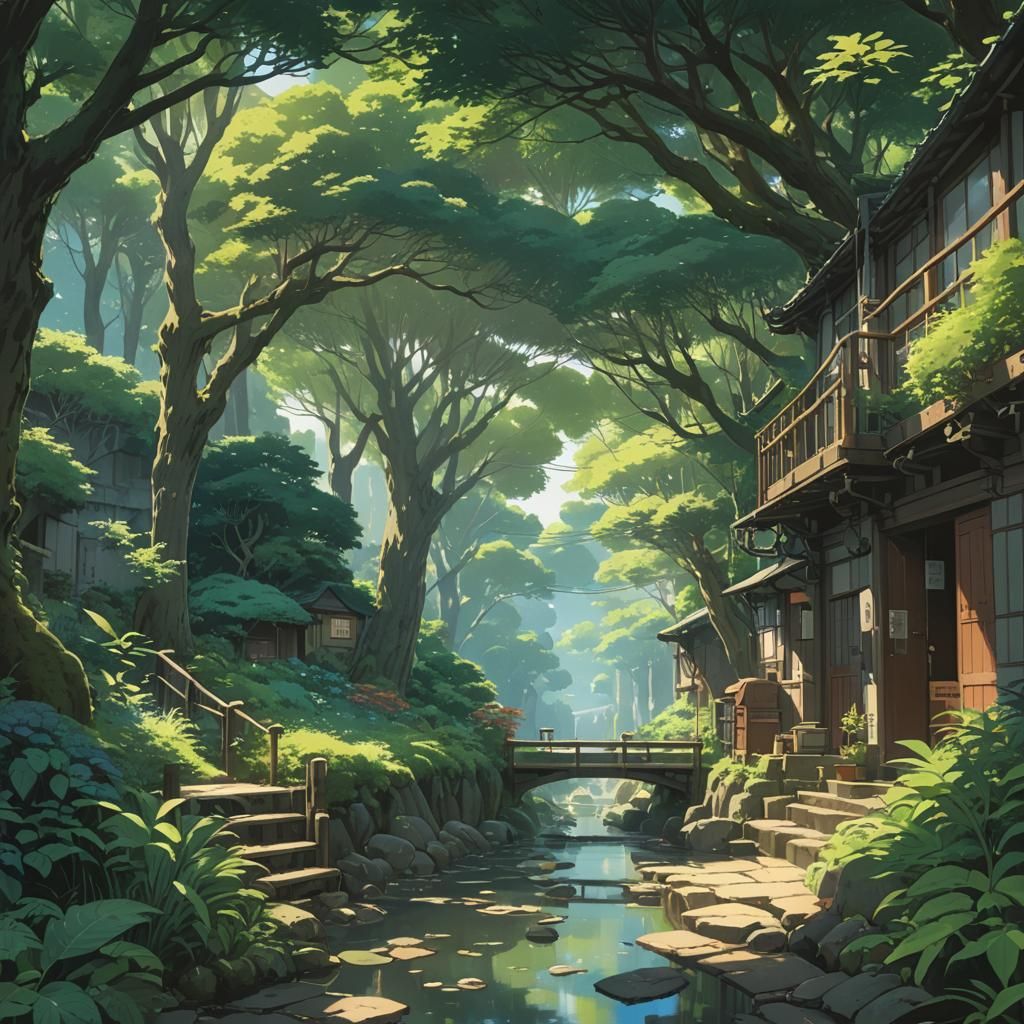 Caseoh in Studio Ghibli Anime Style