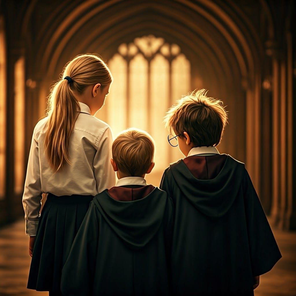 3 kids at Hogwarts