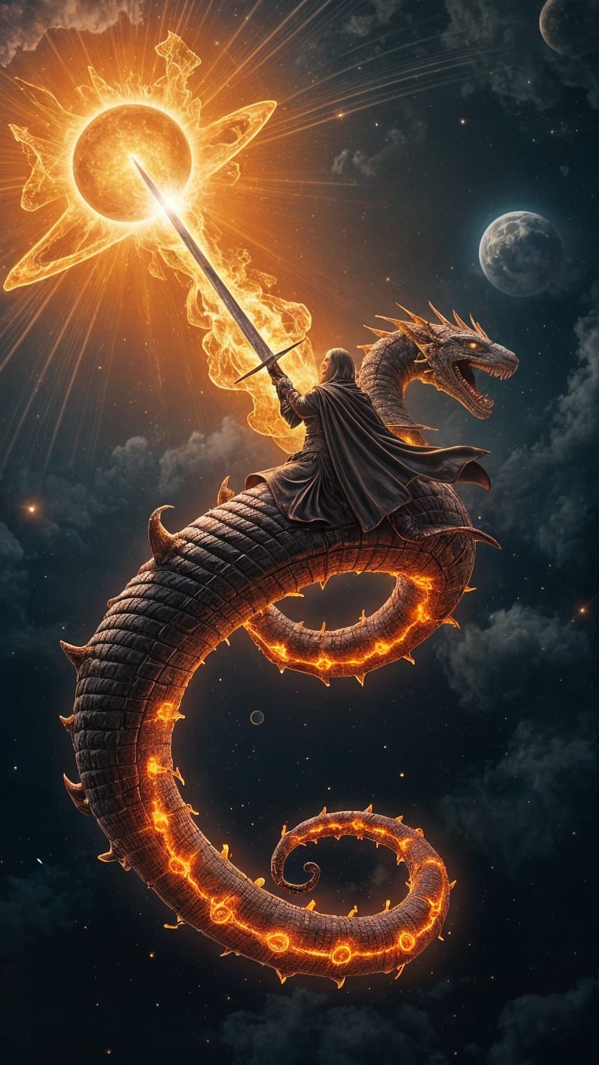 Dark Matter Serpent Unleashes Golden Truth in the Cosmos