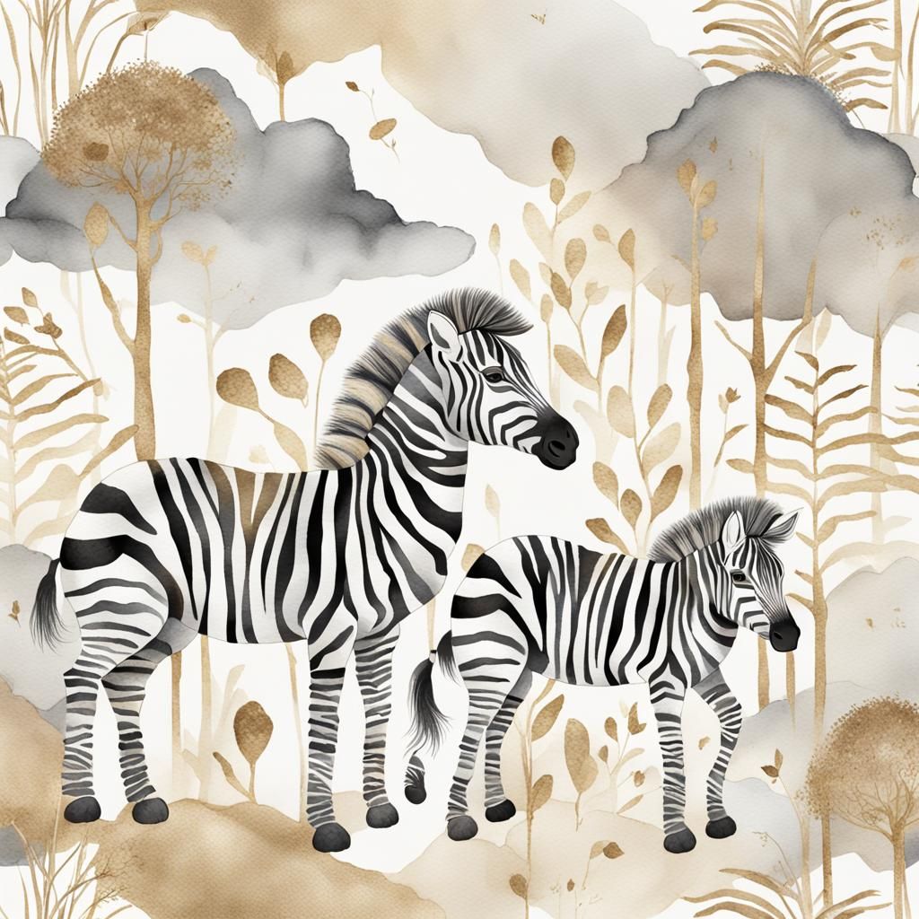 Cute zebras