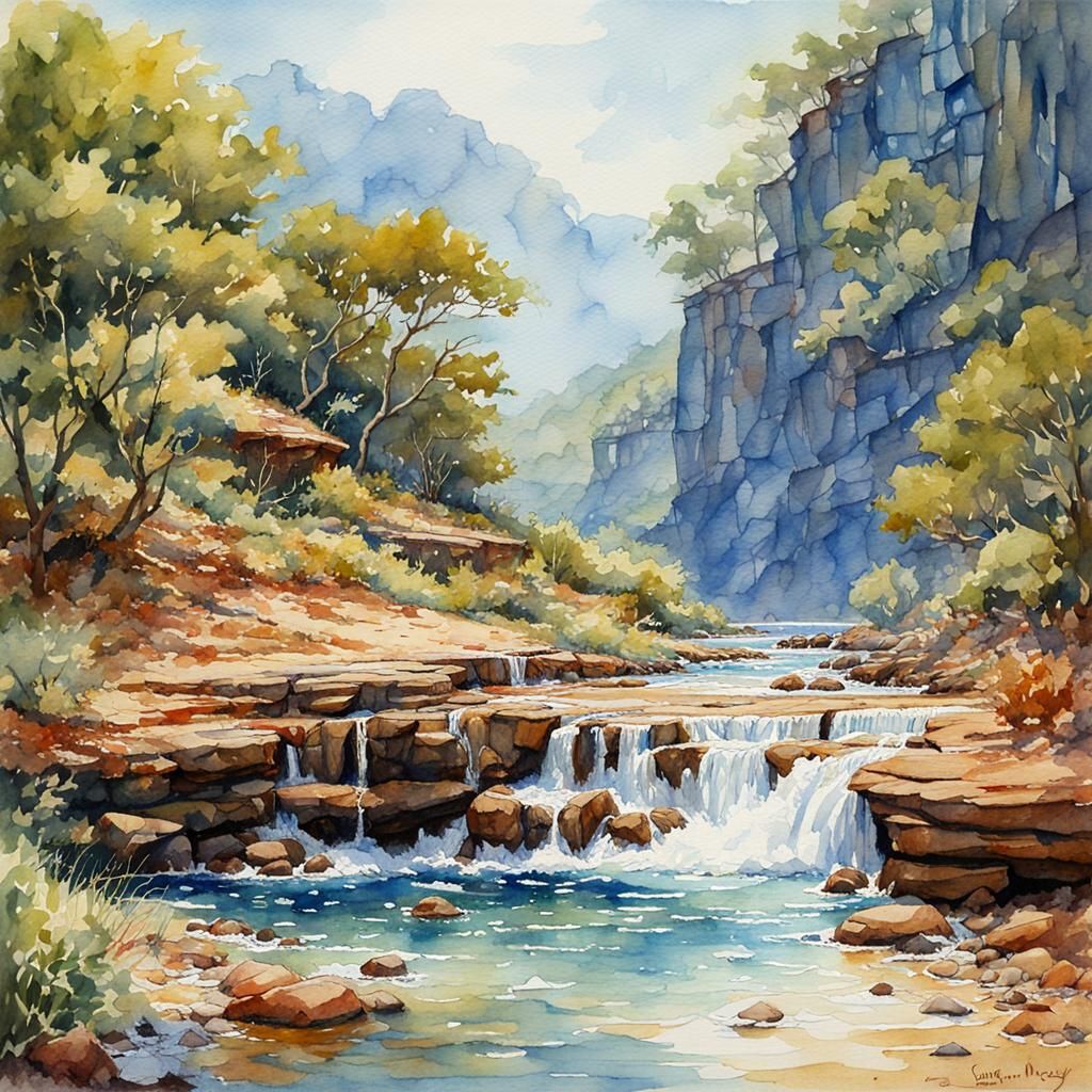 Watercolor Illustration in Oil Painting Style