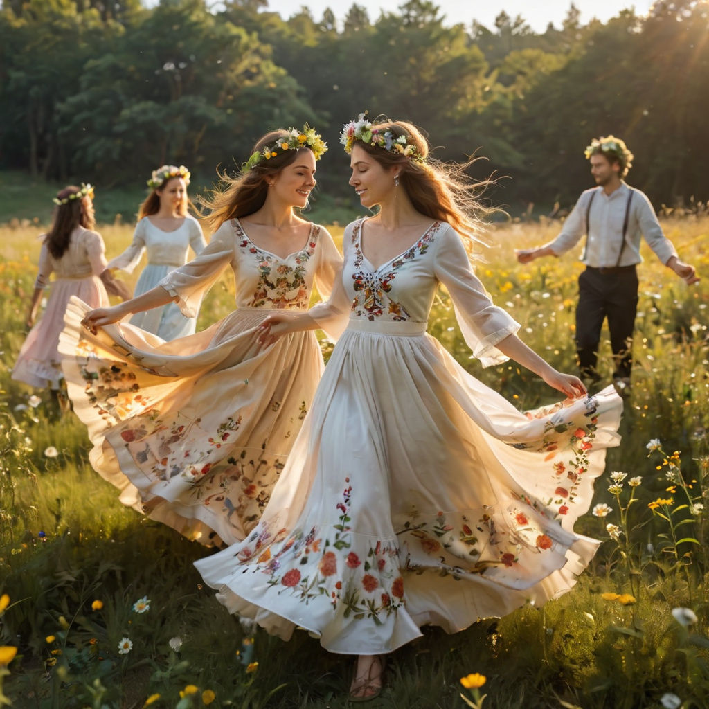 Summer Solstice Celebration in Vibrant Floral Style