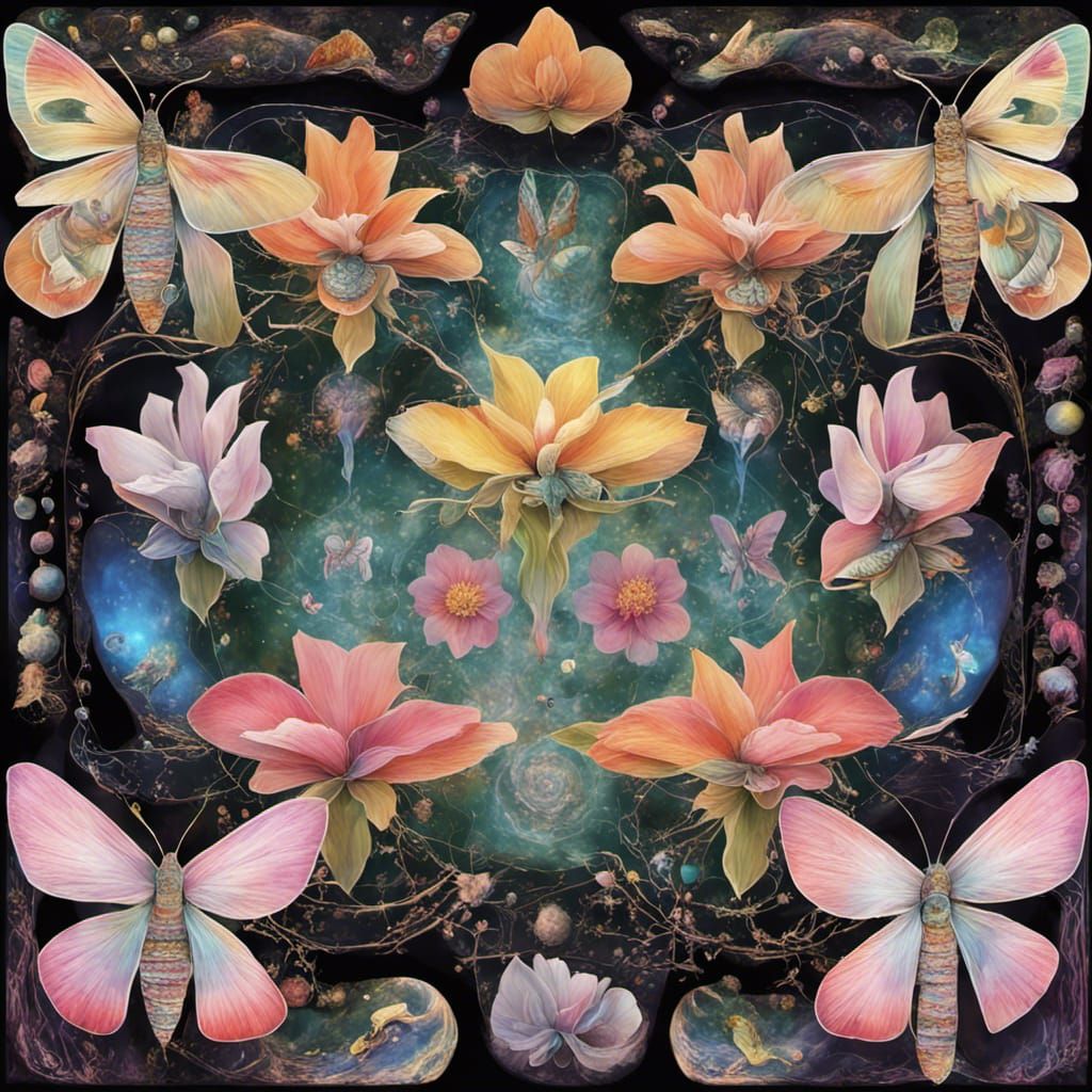 Mixelmorphic Motif: Magnolias, Microbes, and Musical Moths