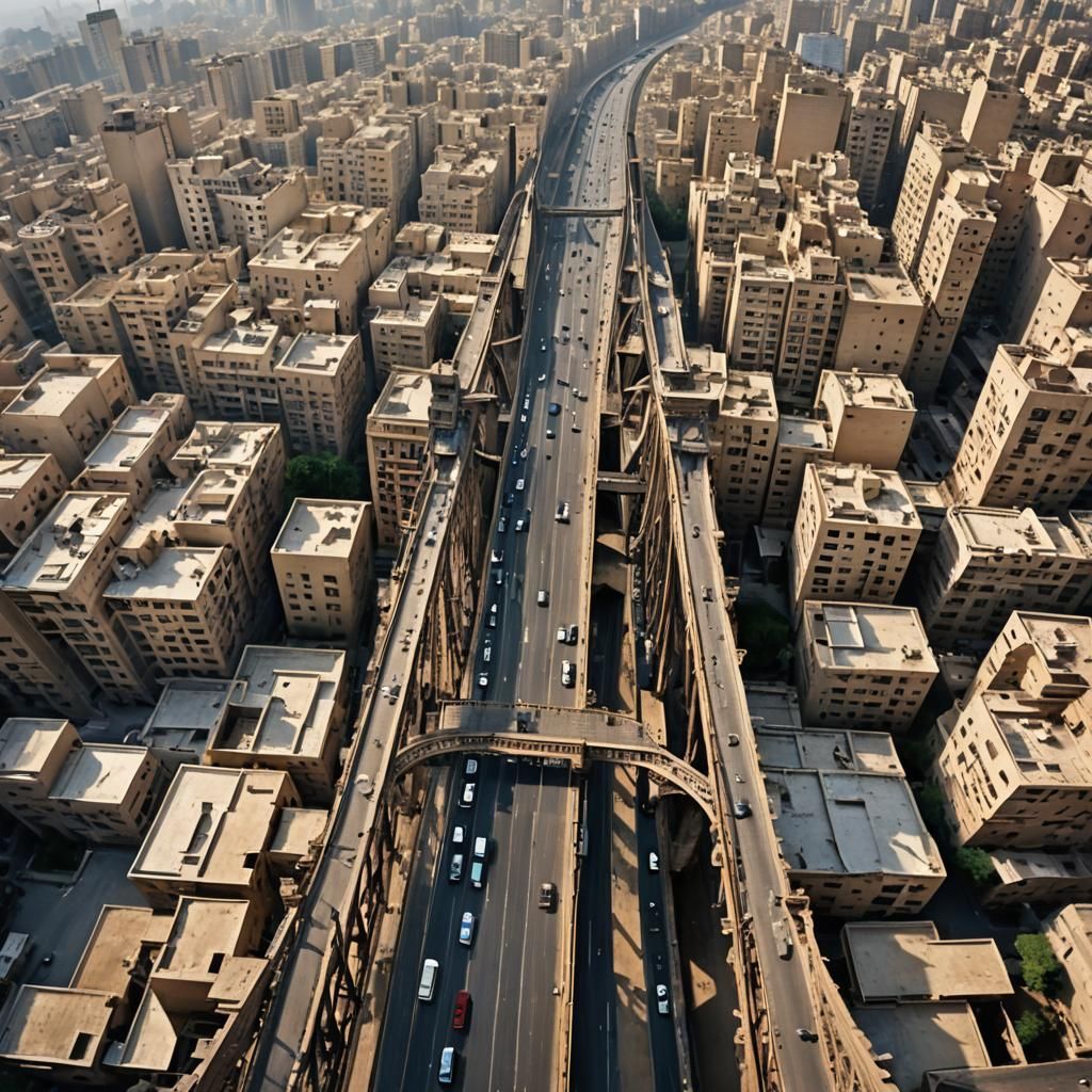 City Bridge Wide-Angle Photography in Unreal Engine