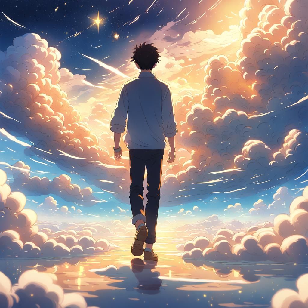 Man Walks to Paradise: Anime Key Visual