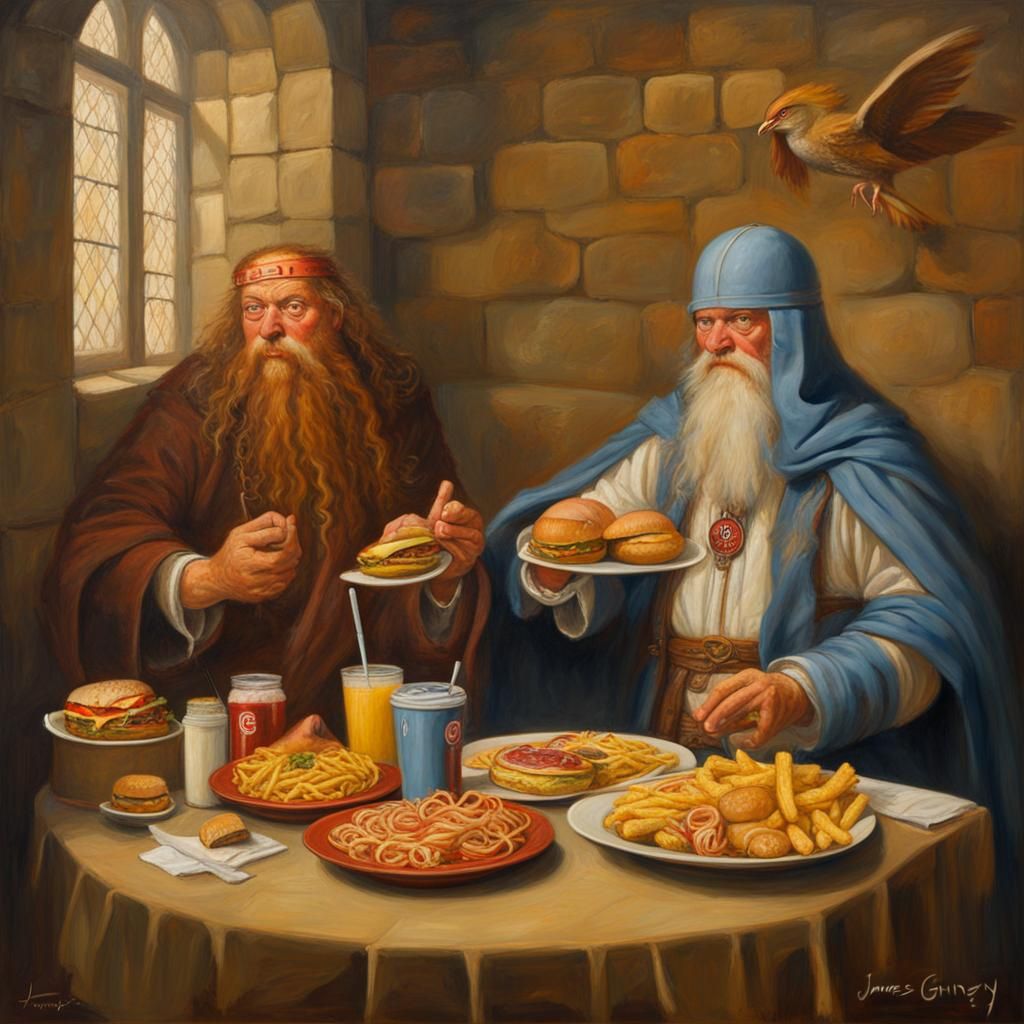 Fast Food Mascots Recreate a Da Vinci Painting