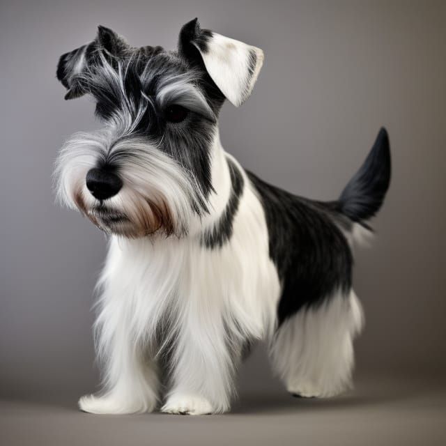 Anime Style Schnauzer Portrait