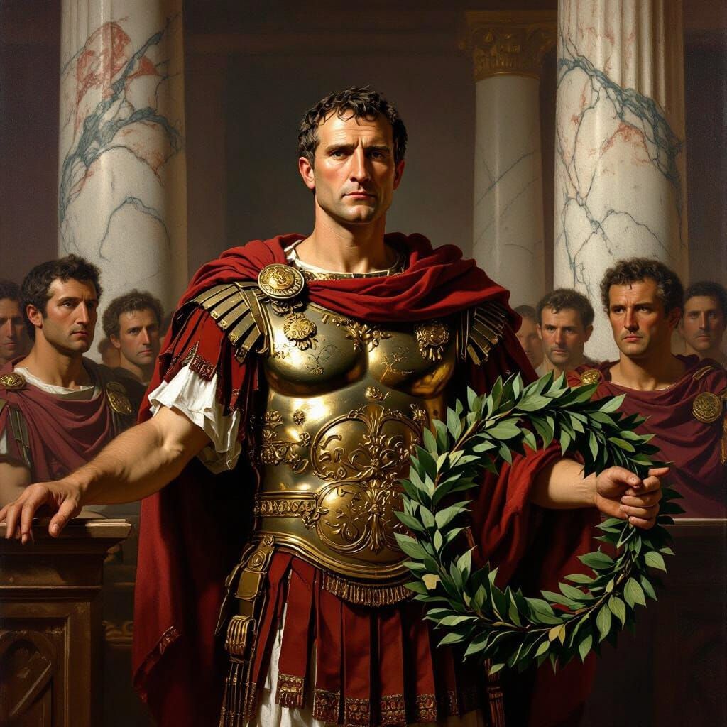 Julius Caesar in Roman Senate, Neoclassical Style