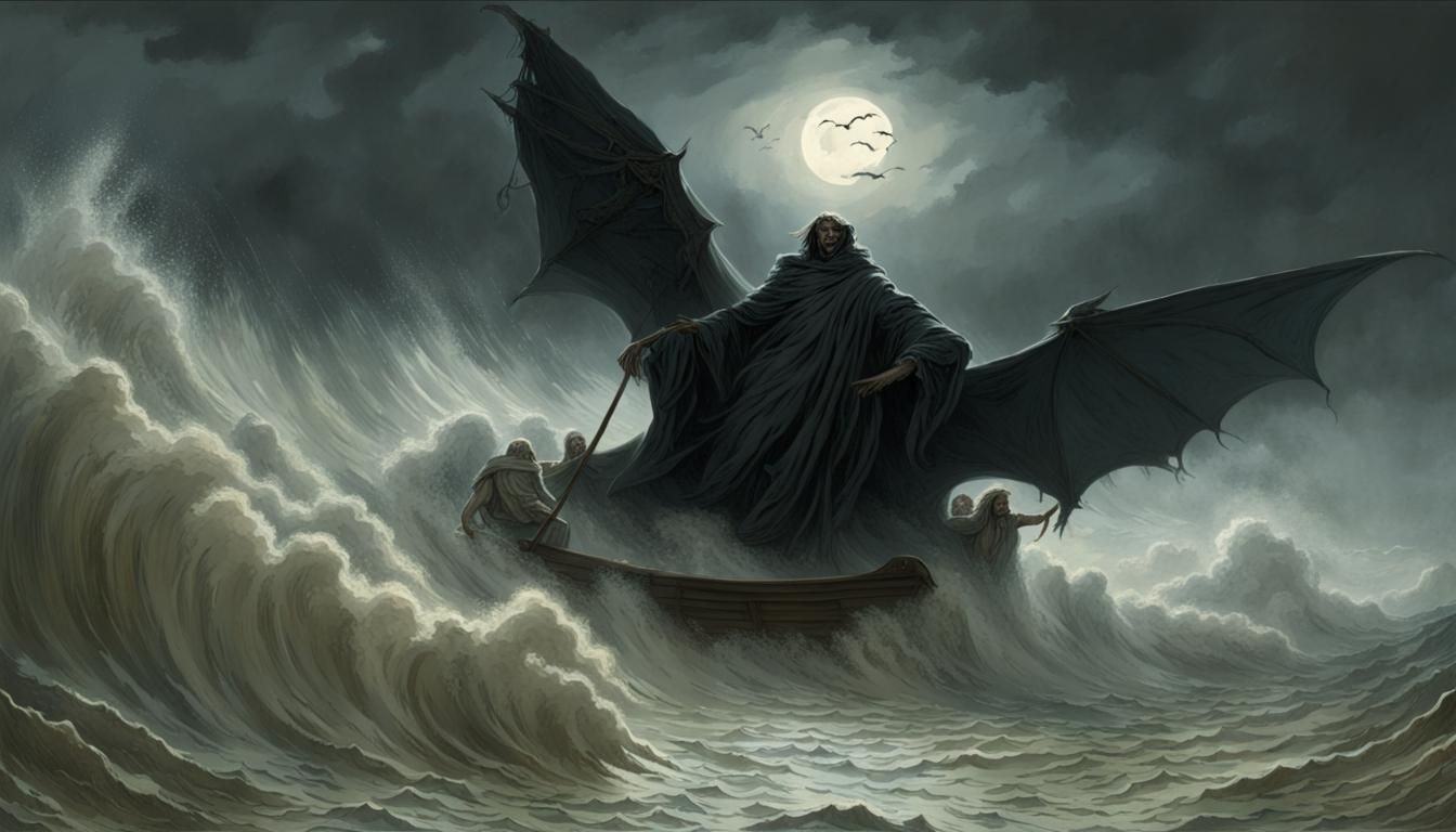 City Nightmare: Fleeing Flood Waves in Horror Style