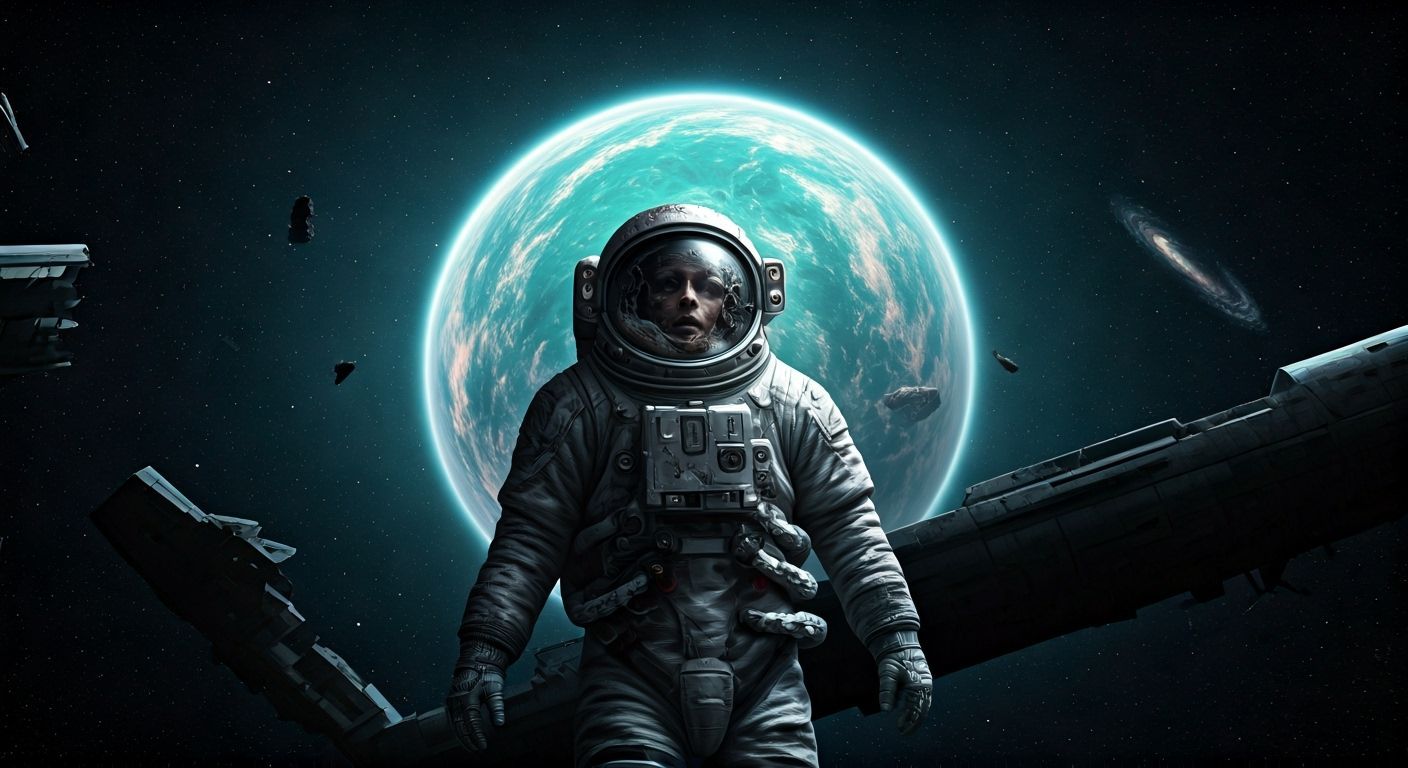 Astronaut's Ghost: Haunting Space Scene