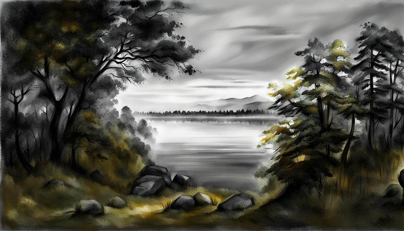 AI Generated Charcoal Drawing
