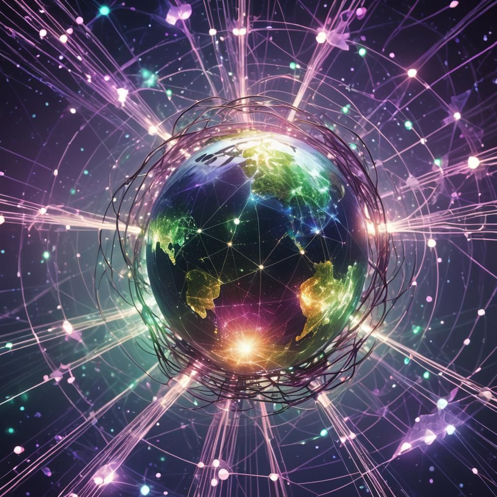 Vibrant Abstract Internet as Digital Concept Art