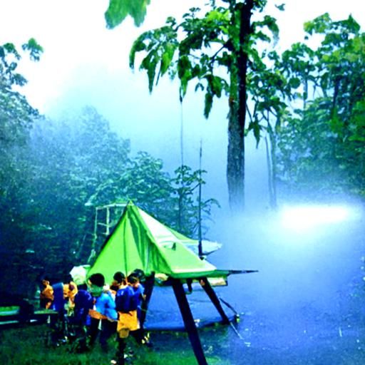 Summer Camp in a Foggy Rainforest