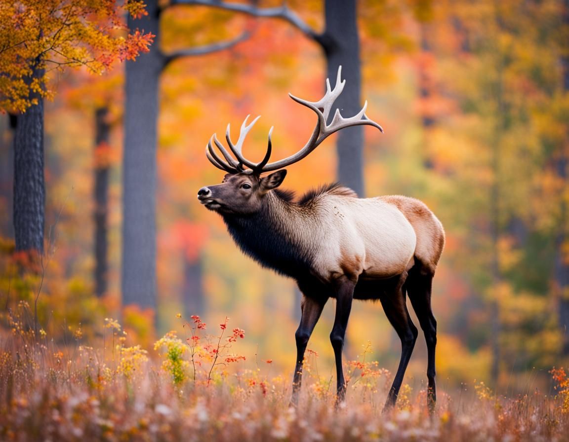 Ozark Elk in Autumn: Professional Photography
