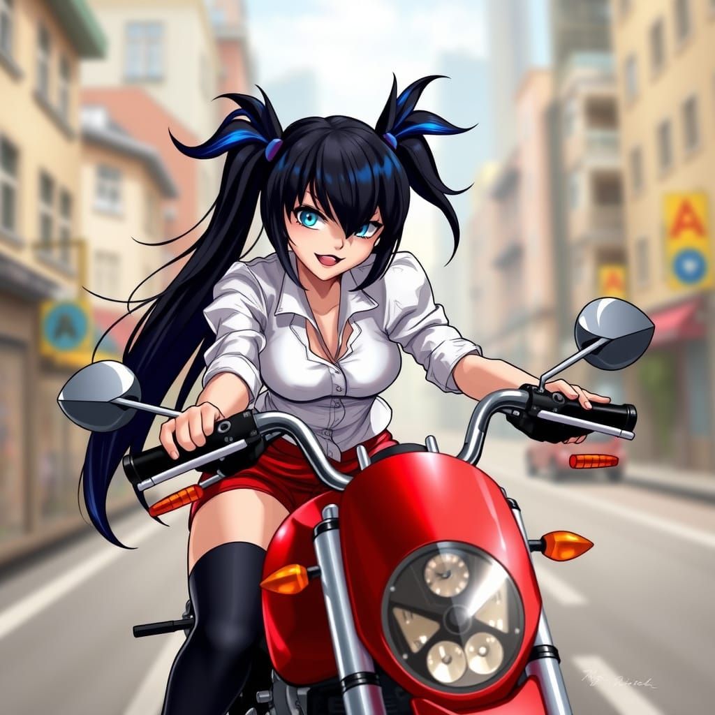 Marinette Dupain-Cheng Rides Futuristic Motorcycle