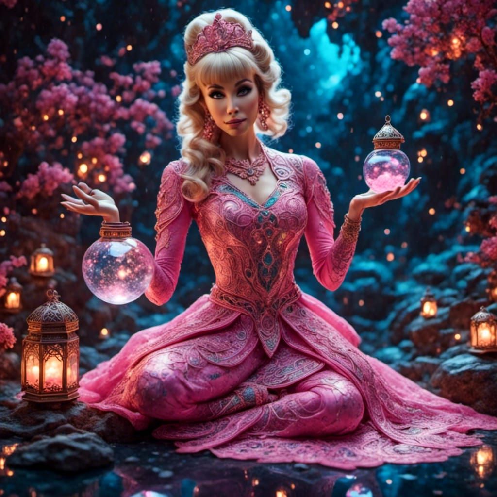 Barbara Eden as Jeannie in the Bottle