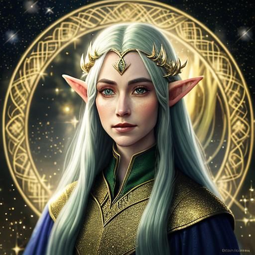 Enchanting Elven Portrait in Tolkien Style