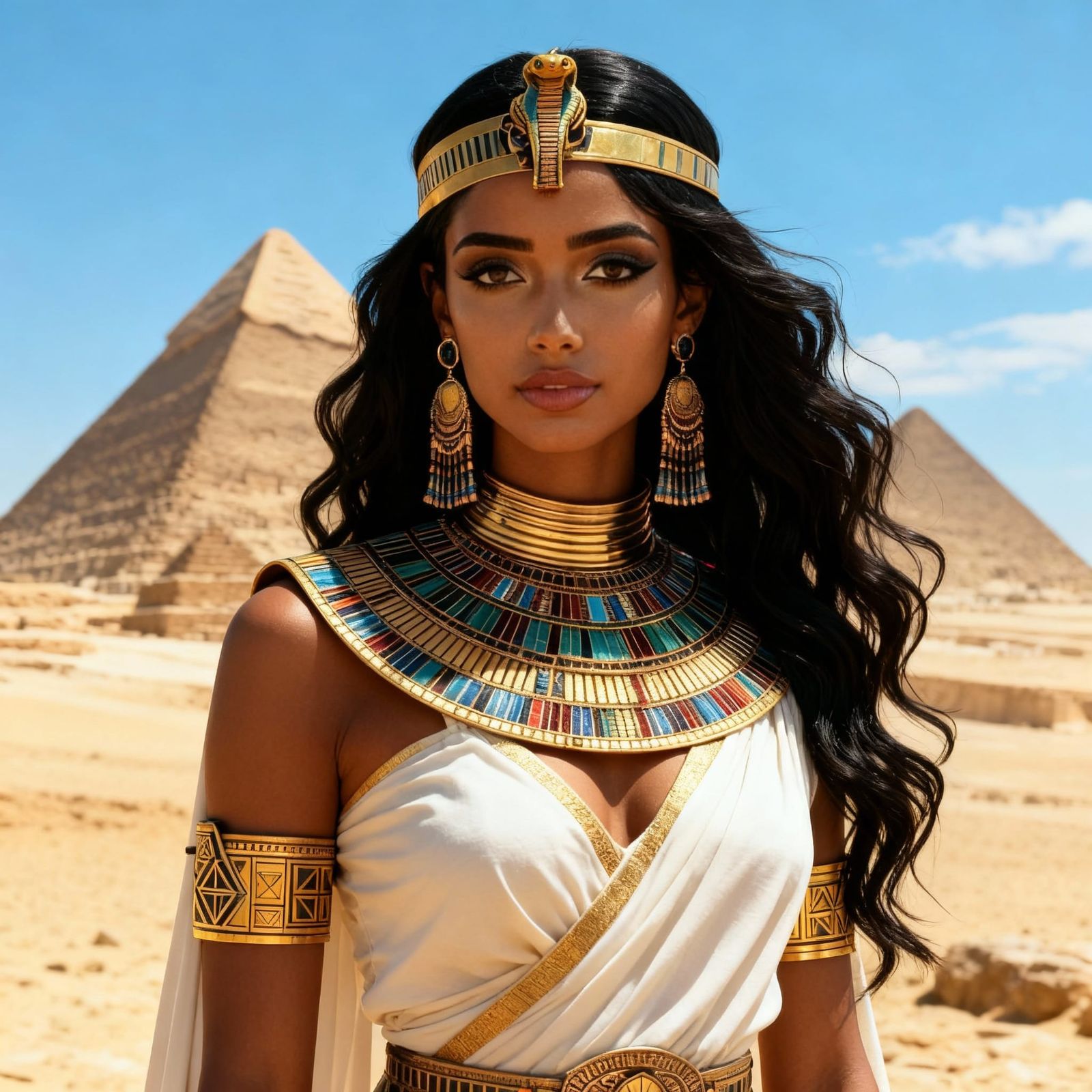 Nubian Girl Posing at Aswan Dam