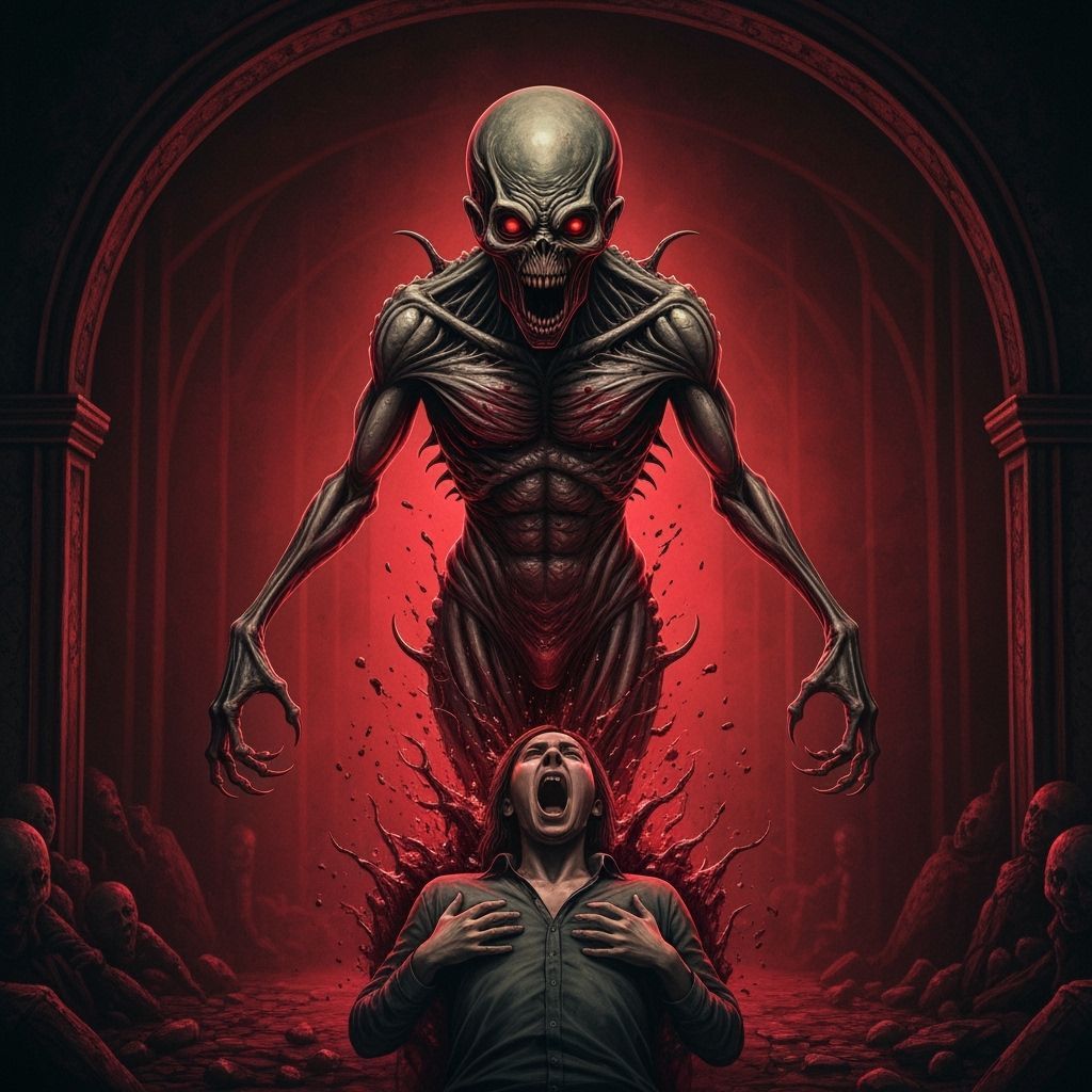 Horrifying Alien Abomination Erupts From Screaming Person