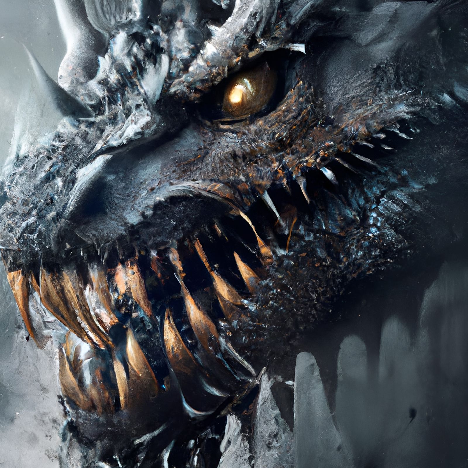 Detailed Dragon Portrait in Photorealistic Style