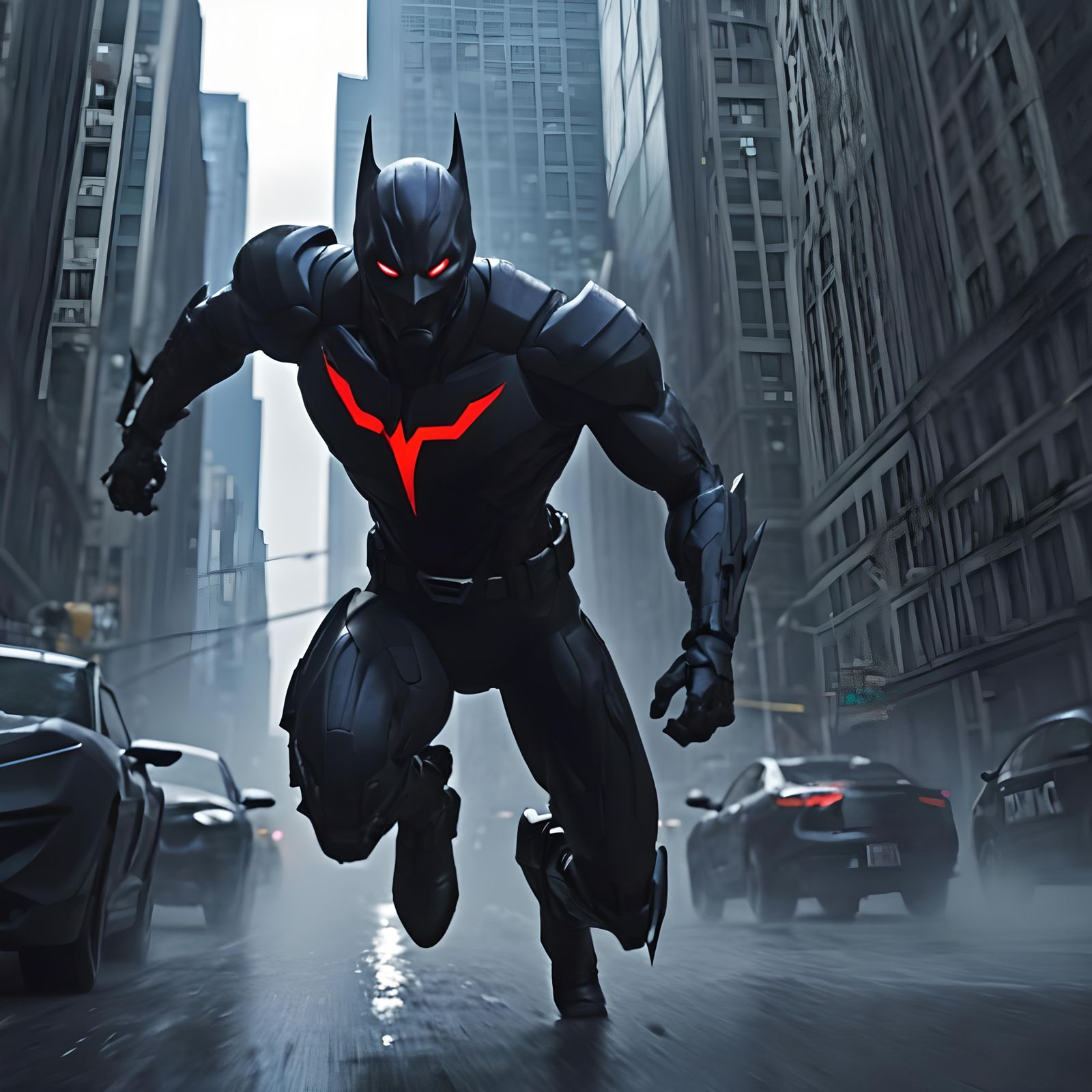 Batman Beyond in Neo Gotham City Chase