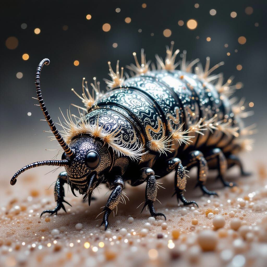silver long Caterpillar
