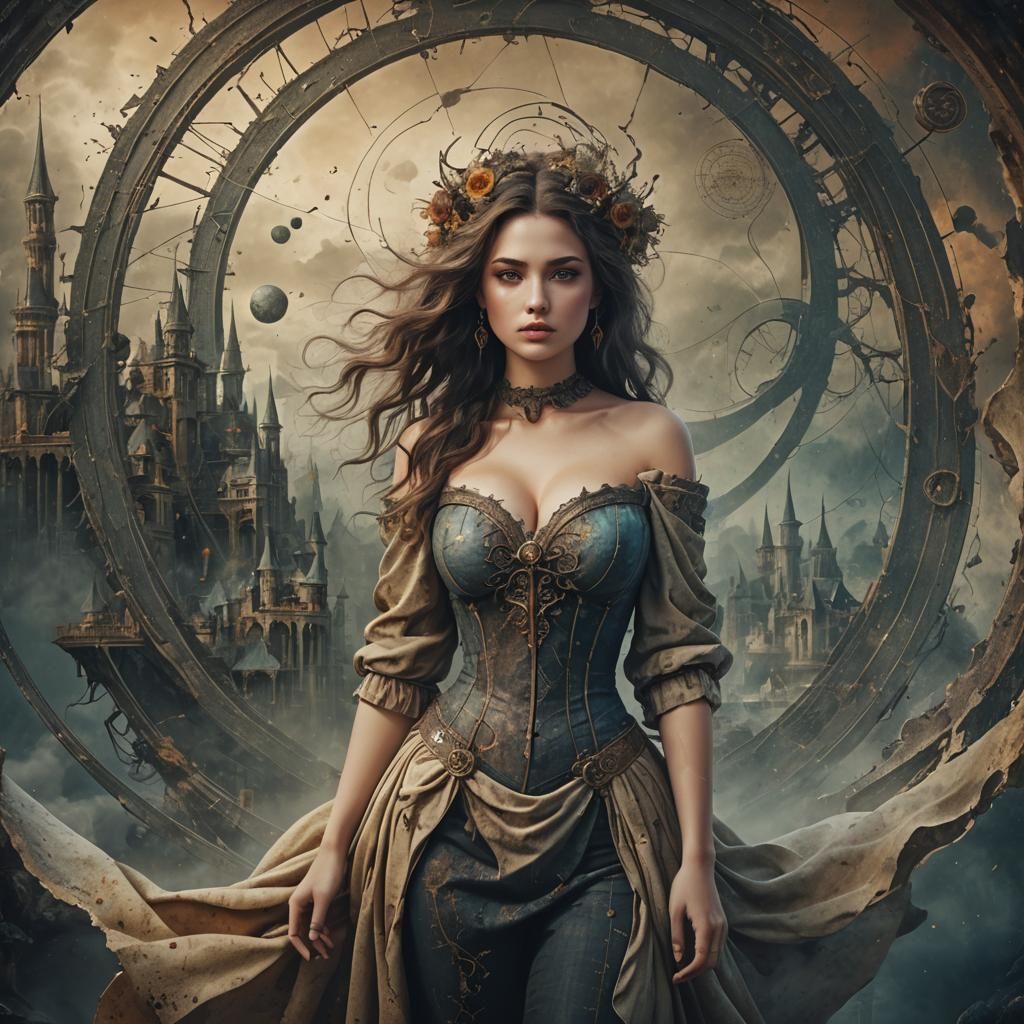 Mysterious Grunge Model with Floating Formulas