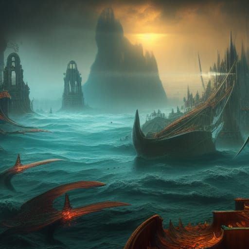 Blood in Water: Detailed Matte Painting