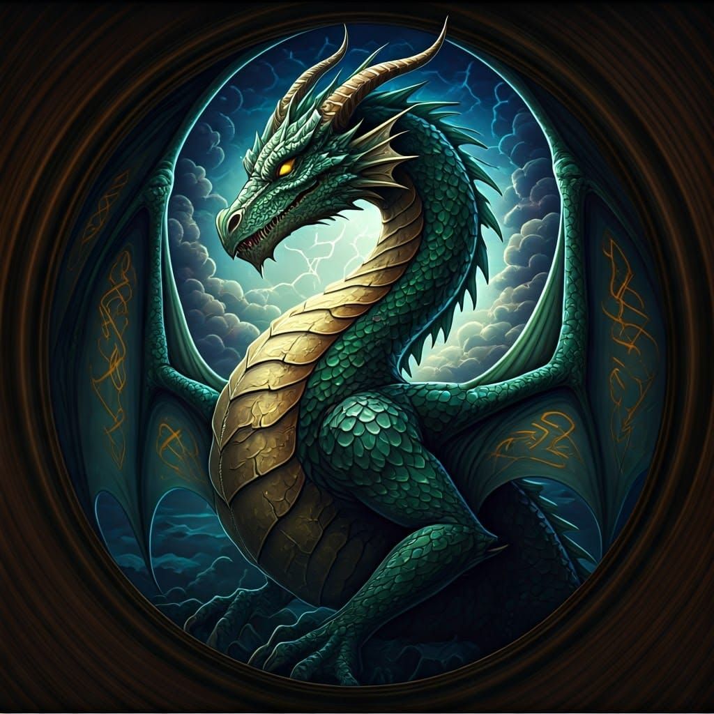 A breathtaking, Art Nouveau-inspired stained-glass masterpie...