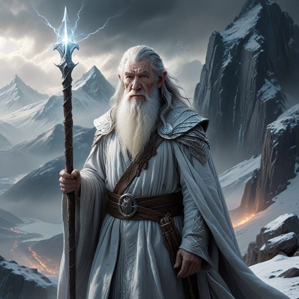 Gandalf the White in Epic Fantasy Concept Art