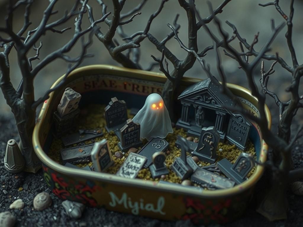 Tiny graveyard in a sardine can
