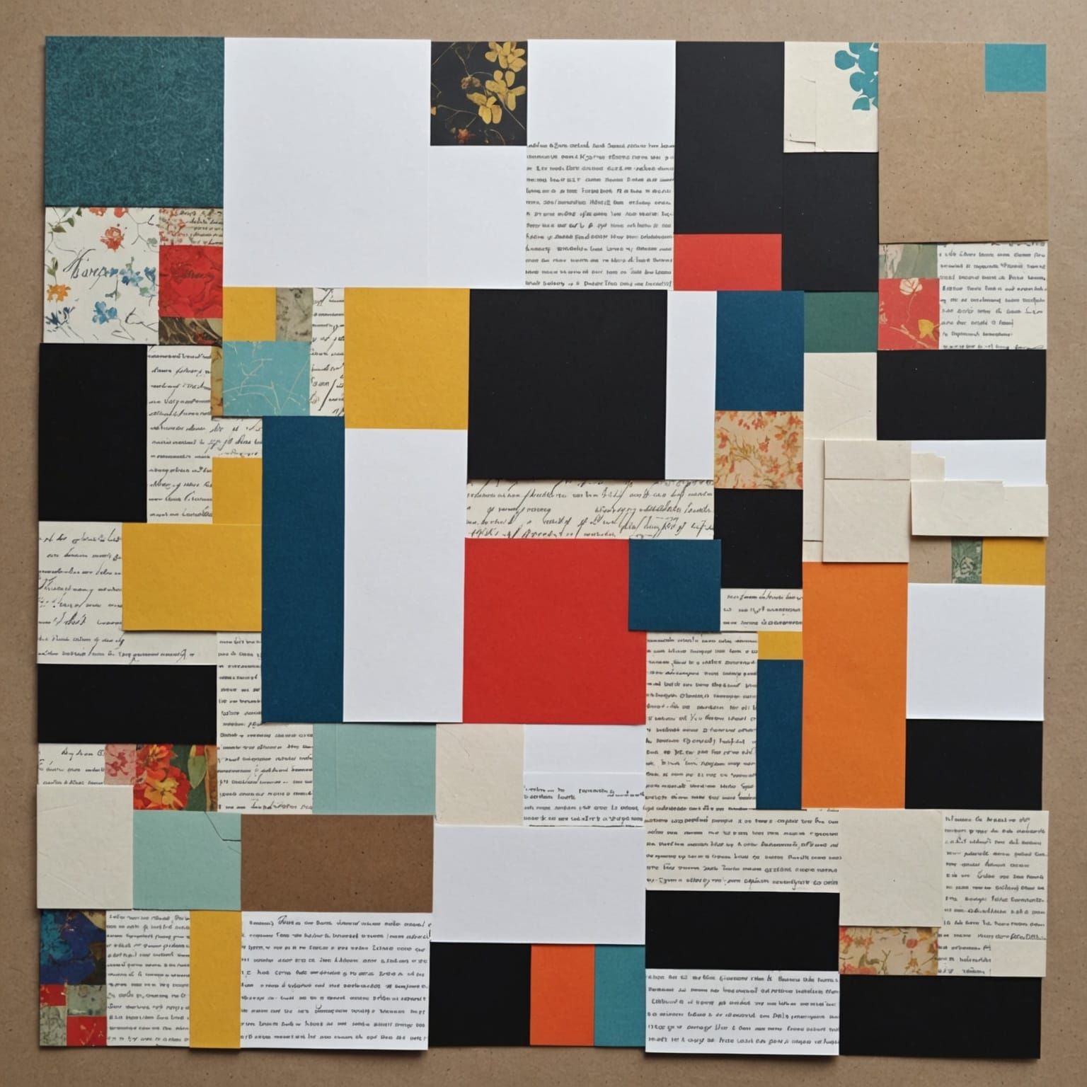 Abstract Paper Collage Art