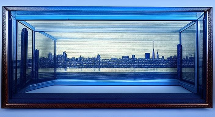 Blueprint of Detroit diorama