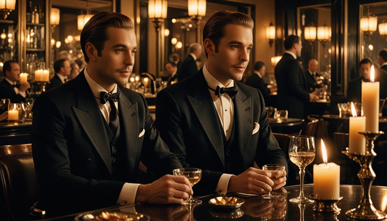 1920s Paris Speakeasy in Art Deco Style