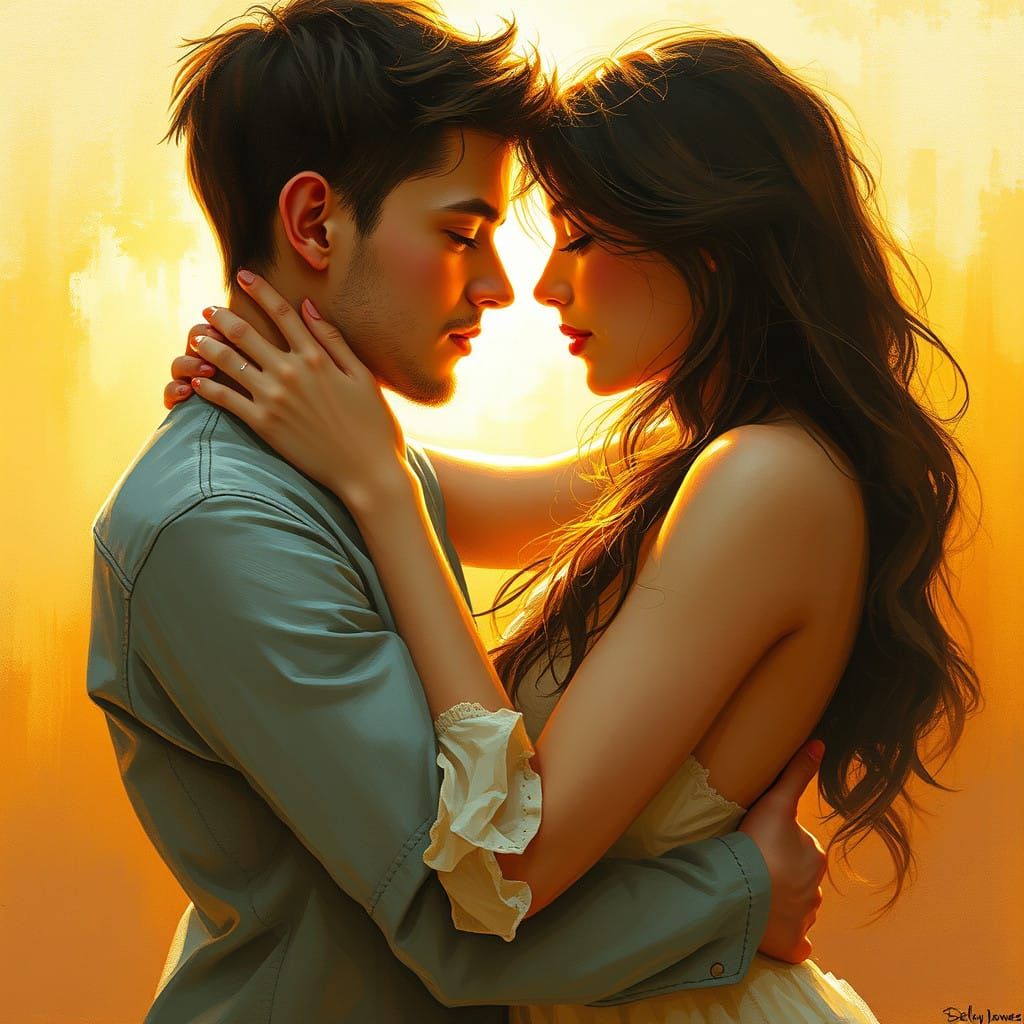 Intimate Whispers in Warm Golden Light