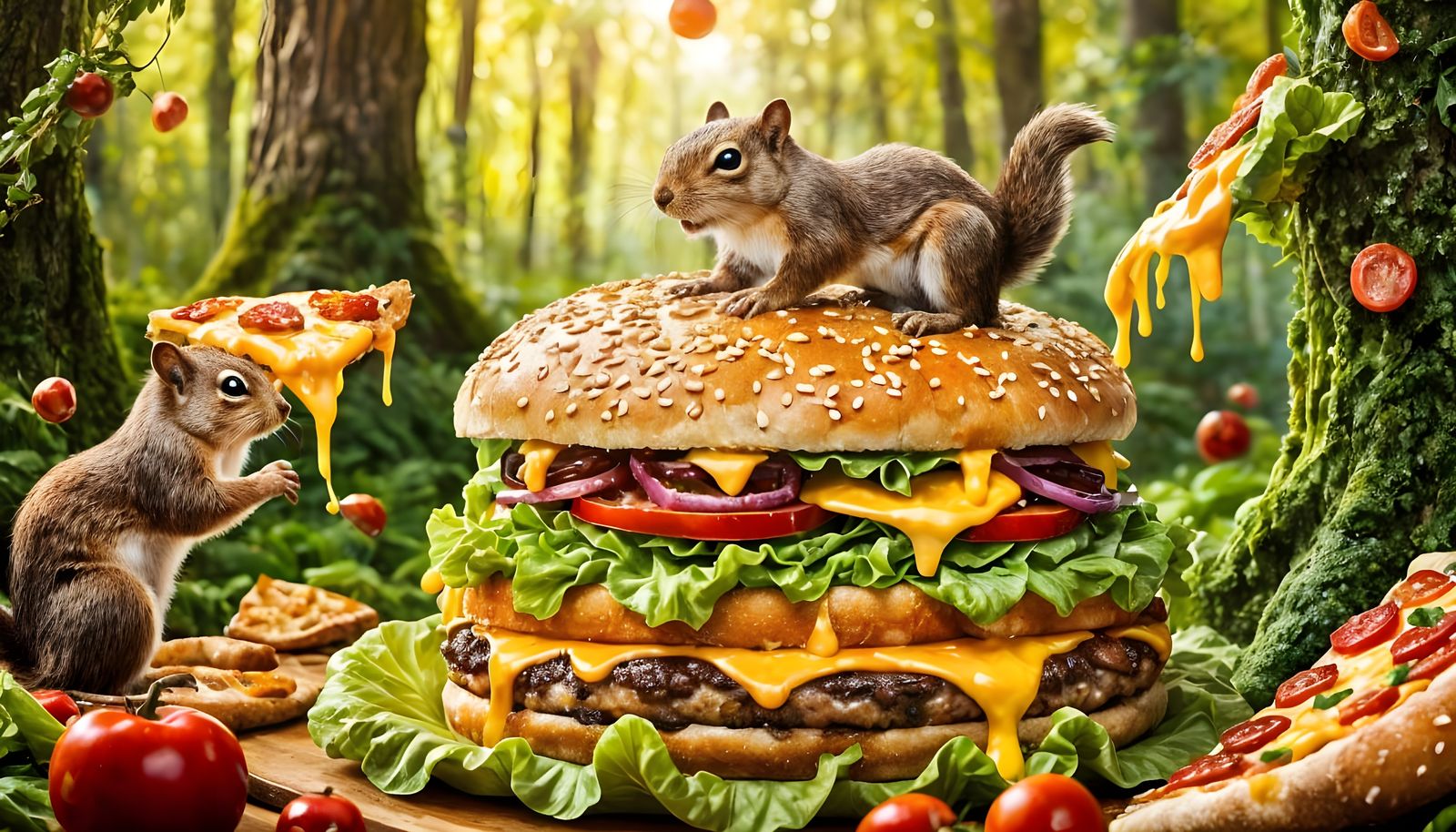 Surreal Food Landscape in a Whimsical World