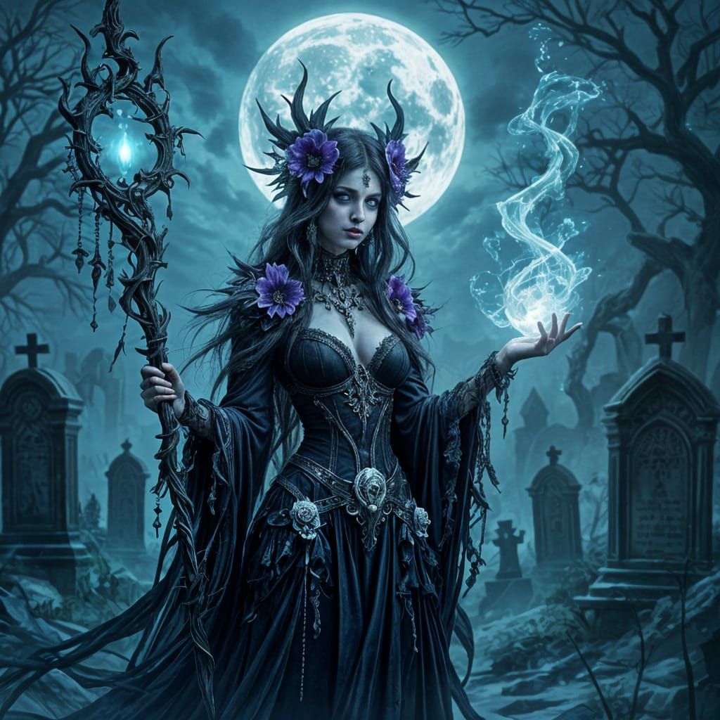 Ethereal Fairy Necromancer Conjuring Spectral Energy