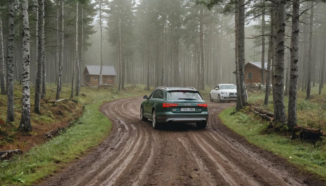 Audi A6 allroad quattro in Autumn Forest
