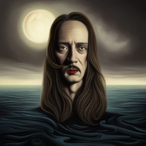 Medieval Vampire in Surrealist Melting Oil Style