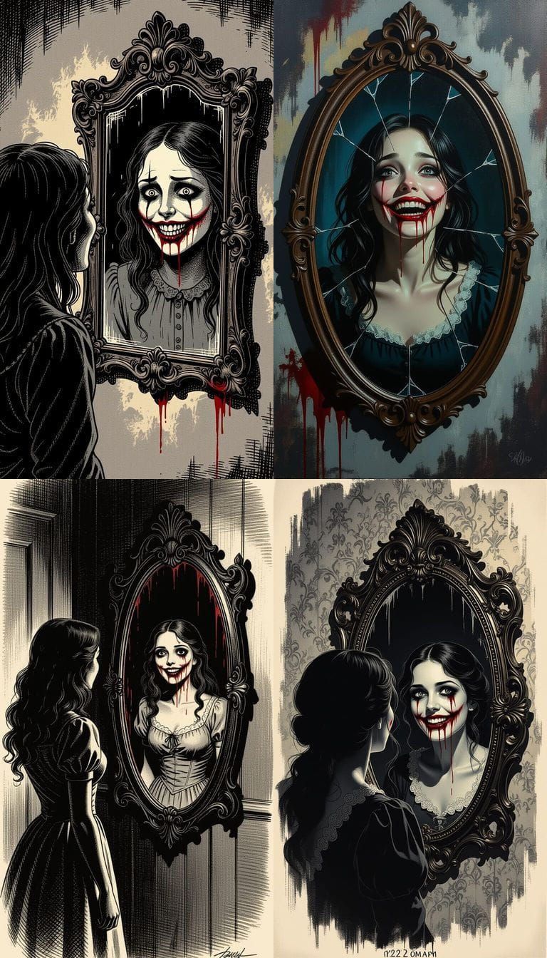 Haunted Mirror Reflection Traps Viewer Inside Glass