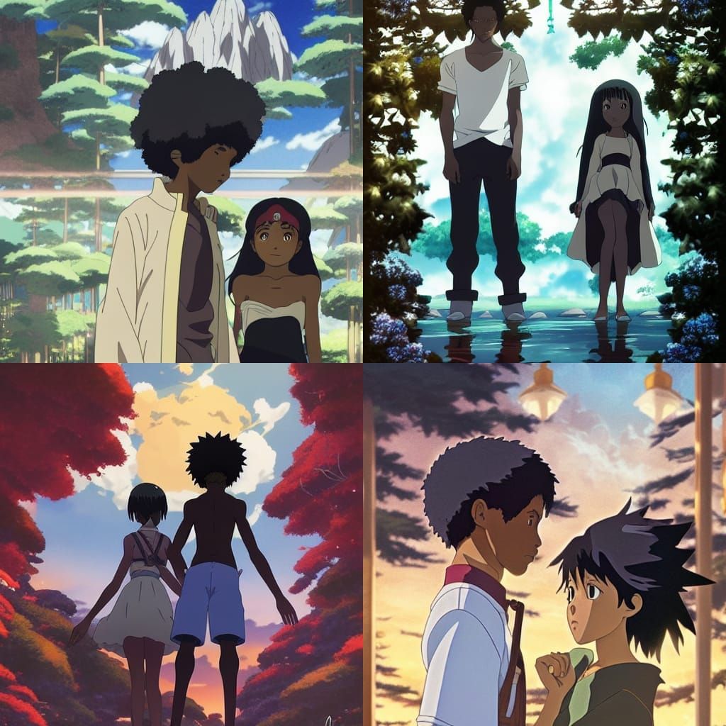 Anime King and Queen in Studio Ghibli Style